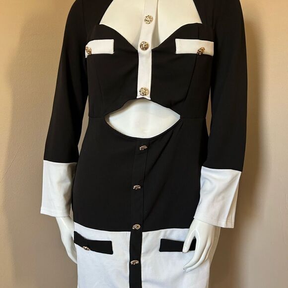 NWT Classic Chic Black/White Dress - Size 2X - Picture 9 of 14